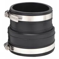 FERNCO Flexible Pipe Straight: PVC, For 6 in Pipe, PVC, 5 29/32 in Overall Lg, 2 Clamps Included (MPN 1070-66)