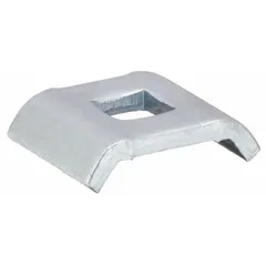 This steel clamp washer with zinc-plated finish is used to secure wire mesh cable trays. It is a 1-inch square washer designed for 1/4-inch screws, attaching Cablofil trays with EZ BN hardware. Suitable for tray widths from 4 to 24 inches.