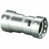 VIEGA MEGAPRESS Crimp Coupling Fitting: 2 in Pipe x 2 in Pipe Size, Press-fit x Press-fit, FKM (MPN 91125)