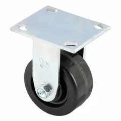 Plate caster designed for panel, bar, pipe, and bucket trucks to provide mobility and support for heavy loads. Commonly used in industrial maintenance, utility, and construction settings for repositioning equipment.