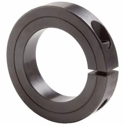 CLIMAX METAL PRODUCTS Shaft Collar: 1-Piece, Inch, Round, Clamp-On, 1 3/16 in Bore Dia - Steel Recessed-Screw Shaft Collars