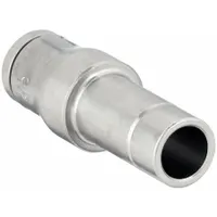 LEGRIS Push-Fit Adapter Fitting: 3/8 in OD Size, Push-to-Connect x Push-to-Connect, Brass, Silver (MPN 3666 60 62)