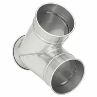 8"dia 15 1/2"L 60° SS Wye Branch: Stainless Steel, For 8 in Duct Dia, 15 1/2 in Overall Lg (MPN 8040200767)