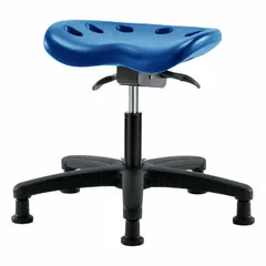 APPROVED VENDOR Polyurethane Lab Stool, Height Range 16 1/2" to 21 1/2", 17" Seat Width, 14" Seat Depth, Fiberglass Base, 5 Glides