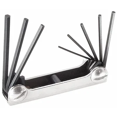 KLEIN TOOLS Hex Key Set: 1 - 5 Pieces, Folding, SAE, Std End, Short, 1 Pieces - Folding Key Sets