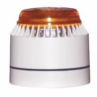 Wall-mount horn alarm with xenon strobe light for audible and visual signaling. Operates on 18 to 28V DC. Beacon operates jointly with any tone selected. Overall dimensions: 3 1/2 in length, 3 19/32 in width