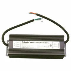 This power supply converts 120V AC input to 24V DC output at 30W. Housed in a NEMA 3 junction box, it measures 7 inches long by 1 3/8 inches high and is rated for dry locations. Used to power tape and linear light fixtures in commercial or residential installations.