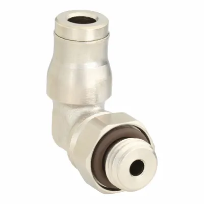 LEGRIS 3602 14 00 Nickel-Plated Brass Push-to-Connect Elbow Fitting - Nickel-Plated Brass Tube Fittings