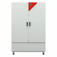 Refrigerated incubator with 0.04 cu ft capacity, forced air circulation, and digital controls. Operates at 0 °C with temperature fluctuation of 0.1% and deviation of 0.1 +/- K at 37 °C. Power: 100/120V. Dimensions: 45 1/4 in x 4 1/8 ft x 6 1/4 ft. Used for controlled-temperature storage and cultivation of biological samples, media, and reagents in laboratory settings.