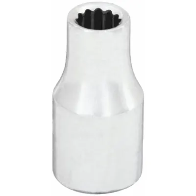 WESTWARD Socket: Metric, 1/4 in Drive Size, 8 mm Socket Size, 12-Point, Std, Chrome - 1/4" Drive Hand Sockets