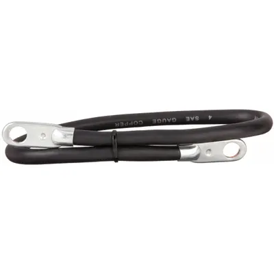 SOUTHWIRE SS19-4 Battery Cable with Lugs, 4 ga, 19 in, Black - Battery Cables with Lugs