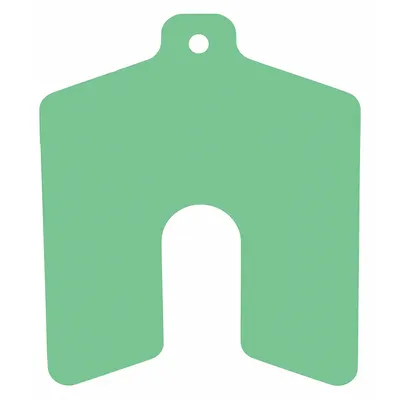 PRECISION BRAND Untabbed Slotted Shim, 0.003" Thk, A Trade Size, 2x2 in, PK20 - Untabbed Slotted Shims