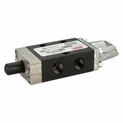 ARO Manual Air Control Valve: E, Three-Way / Two-Position, Cam Stem, Black - ARO E Series Manual Air Control Valves