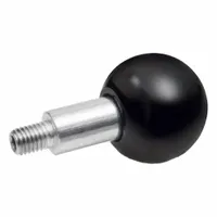 JW WINCO Revolving Ball Knobs: Ball, Plastic w/ Steel Thread, 1/4"-20 Thread, 0.43 in Thread Lg (MPN 319.2-25-1/4X20-A)
