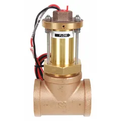 This inline paddlewheel flowmeter is designed for water flow measurement in piping systems. It features a PPS body with 2 in NPT connections, an EPDM seal, and provides a standard frequency pulse output with +/-1% accuracy. The unit operates on a maximum voltage of 35V DC and requires horizontal mounting. It measures flow in gallons.