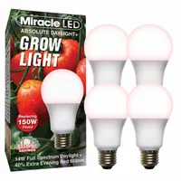 LED Grow Bulb: LED, A19, 120V, Full/Broad/Red, 150 W Incandescent Watt Equivalency (MPN 601815)