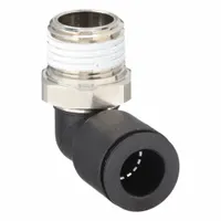 LEGRIS Push-Fit Elbow Fitting: 1/2 in OD x 1/2 in Pipe Size, Push-to-Connect x MNPT, Black, 10 PK (MPN 3109 62 22)