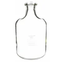 KIMBLE KIMAX Carboy: Colorless, Uncoated Bottle, Borosilicate Glass, 13.2 L, 257 mm, Stopper, Rubber (MPN 14950-35)