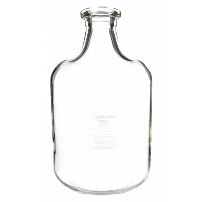 KIMBLE KIMAX Carboy: Colorless, Uncoated Bottle, Borosilicate Glass, 13.2 L, 257 mm - Glass Jugs