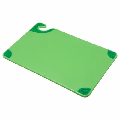 SAN JAMAR Saf-T-Grip Cutting Board, 18 x 12 in, Green, Co-Polymer, NSF Certified - Saf-T-Grip Cutting Boards