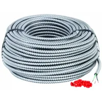 AFC CABLE Metal Clad Armored Cable: 14 AWG, 2 Conductors, Copper, 250 ft, Aluminum, Std (MPN 2101S42-00)