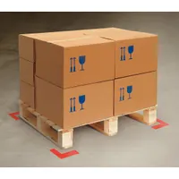 Floor Marking Tape: L, Solid, Red, No Legend, 2 in x 6 in, 55 mil Tape Thick, Mighty Line®, 100 PK (MPN ANGLER)