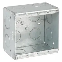 RACO Electrical Box: Steel, 2 Gangs, 2 1/2 in Box Dp, 3 3/4 in Box Wd, 3 3/4 in Box Ht (MPN 691)