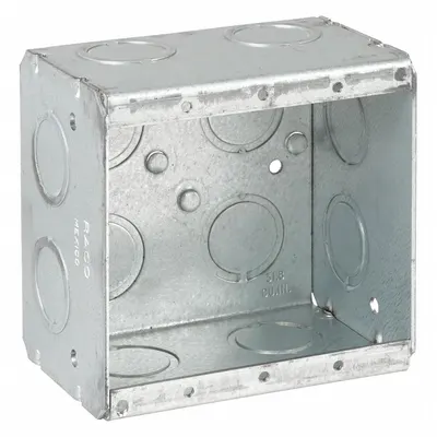 RACO Electrical Box: Steel, 2 Gangs, 2 1/2 in Box Dp, 3 3/4 in Box Wd - Masonry Electrical Boxes