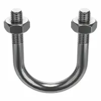 Standard U-Bolt: 3/8"-16 Thread Size, For Pipe Size 1 1/4 in, 2 3/4 in Inside Ht, Plain, 10 PK (MPN U17567.037.0125)