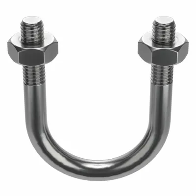 Standard U-Bolt: 3/8"-16 Thread Size, For Pipe Size 1 1/4 in, 2 3/4 in Inside Ht - Standard U-Bolts