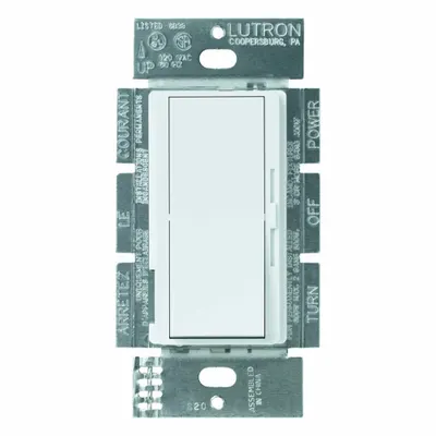LUTRON Lighting Dimmer: 1-Pole, 120V AC, 300W (ELV), 300W (ELV), Neutral Required - Line Voltage Output Dimmers