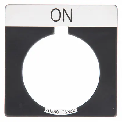 EATON Legend Plate: 30 mm Panel Mounting Size, Square - Push-Button Rings & Plates