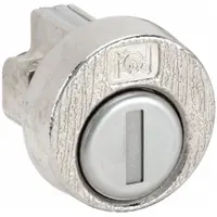 Cam Lock: Std Keyed Cam Lock, Keyed Different, Zinc Die-Cast, Nickel, Quarter-Turn Clockwise Unlock (MPN C8735)