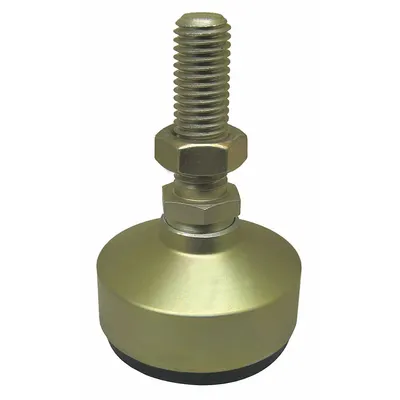 S & W Male-End Leveling Mount: Fixed Stud, 1 1/4"-7 Thread Size, 6 in - Vibration-Damping Male Leveling Mounts