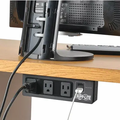 TRIPP LITE Outlet Strip: 3 Outlets, 10 ft Cord Lg, 510 J Rated Energy, 15 A Current - General Purpose Surge Protectors