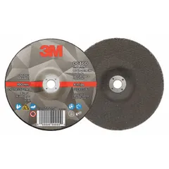 Ceramic combination wheel for cutting and grinding carbon and stainless steel in a single operation. Type 27 design with 36 grit, 4" diameter, 1/8" thickness, and 3/8" arbor hole. Suitable for metal fabrication, maintenance, and repair tasks requiring cool cutting action. Sold as a 10-pack.