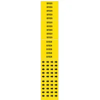 Pipe Marker: Oxygen, Yellow, Black, Fits 3/4 in and Smaller Pipe O.D., 3 Pipe Markers, With Arrows (MPN 7209-3C)