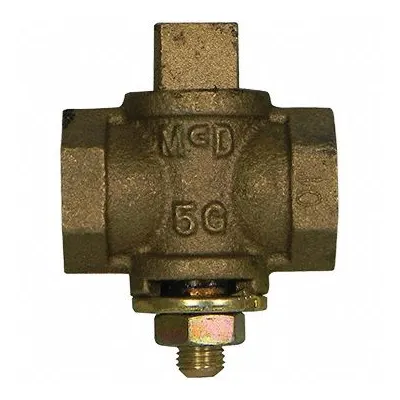 A.Y. MCDONALD Gas plug valve: 1 in Pipe Size, FNPT x FNPT, Brass - LP & Natural Gas Plug Valves