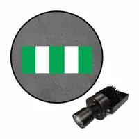 VISUAL WORKPLACE INC. Virtual Safety LED Walkway: Virtual Safety LED Walkway, Green/White Stripe (MPN 66-3139-601EX-PS403)