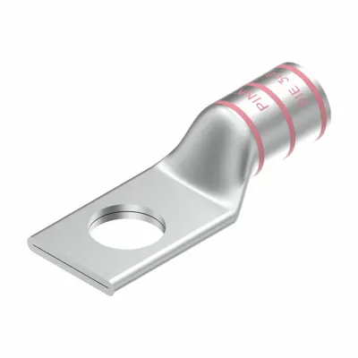 BURNDY Compression Lug: 1/4 in Stud Size, 1/0 AWG – 1/0 AWG For Wire Sizes, Stranded Wire Type - One-Hole Compression Lugs
