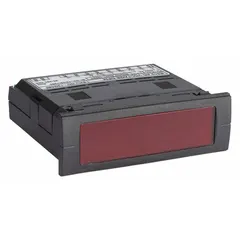 This AC voltage digital panel meter features a 1,999-count red LCD display and true RMS measurement for accurate monitoring of AC voltage. It operates on 85 to 250 VAC with an accuracy of ±0.5% of reading ±5 counts. Screw clamp terminals and mounting brackets are included for installation in control panels and power distribution systems.
