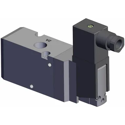 SMC Solenoid Air Control Valve: Three-Way / Two-Position, Single Solenoid, Female 1/4 NPT - SMC VP Series Directional Control Valves