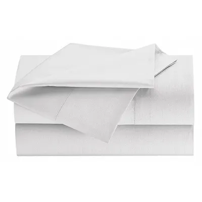 MARTEX Flat Sheet: XL King, 109 in Overall Lg, 110 in Overall Wd, T250, Fresh White - Martex Millennium Sheets