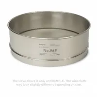 ADVANTECH Standard Stainless Steel Cloth Test Sieve: Stainless Steel, 12 in Outside Dia, 4 1/4 in Ht (MPN 14SS12F)