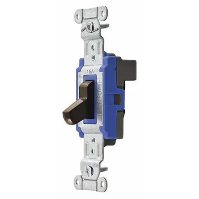 HUBBELL Wall Switch: Toggle Switch, Single Pole, Maintained, Brown, 120/277V AC - Toggle Wall Switches