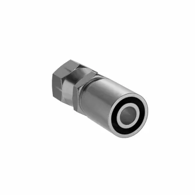 PARKER Hydraulic Crimp Fitting: Steel x Steel, Straight, -12 For Hose Dash Size - Parker Crimp Hydraulic Hose Fittings with Metric Connection