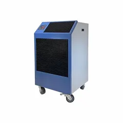 This heavy-duty portable air conditioner provides cooling only for indoor spaces. It delivers 36,100 BtuH of cooling capacity and operates on 460V AC power. Suitable for use in industrial environments such as server rooms, manufacturing floors, or temporary worksites.