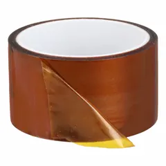 Polyimide film tape with acrylic adhesive, amber color, 5 yards length, 3 mil thickness. Suitable for insulating electrical components in high-temperature environments such as motors, transformers, and circuit boards.
