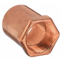 NIBCO Sweat Fitting Adapter: 5/8 in CTS x 3/4 in Pipe, Cup x FNPT, Wrot Copper (MPN 603R 5/8x3/4)