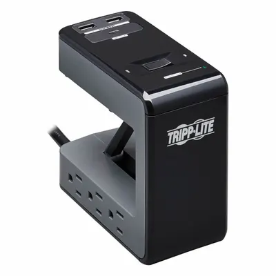 TRIPP LITE Outlet Strip: 6 Outlets, 8 ft Cord Lg, 1,080 J Rated Energy, 2.4 A Current - Tabletop Surge Protectors